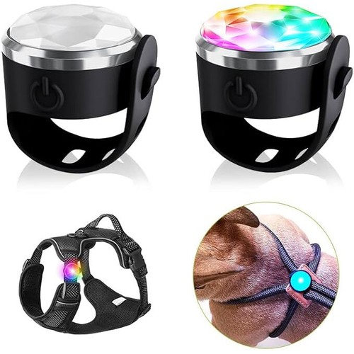2Stk Hunde Leuchtanhänger Leuchthalsband Led Hundehalsband Blinklicht Leuchthund - Bild 8 von 9
