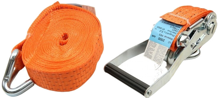 Sangle tendeur orange de 6m ultra résistante 5 tonnes en polyester