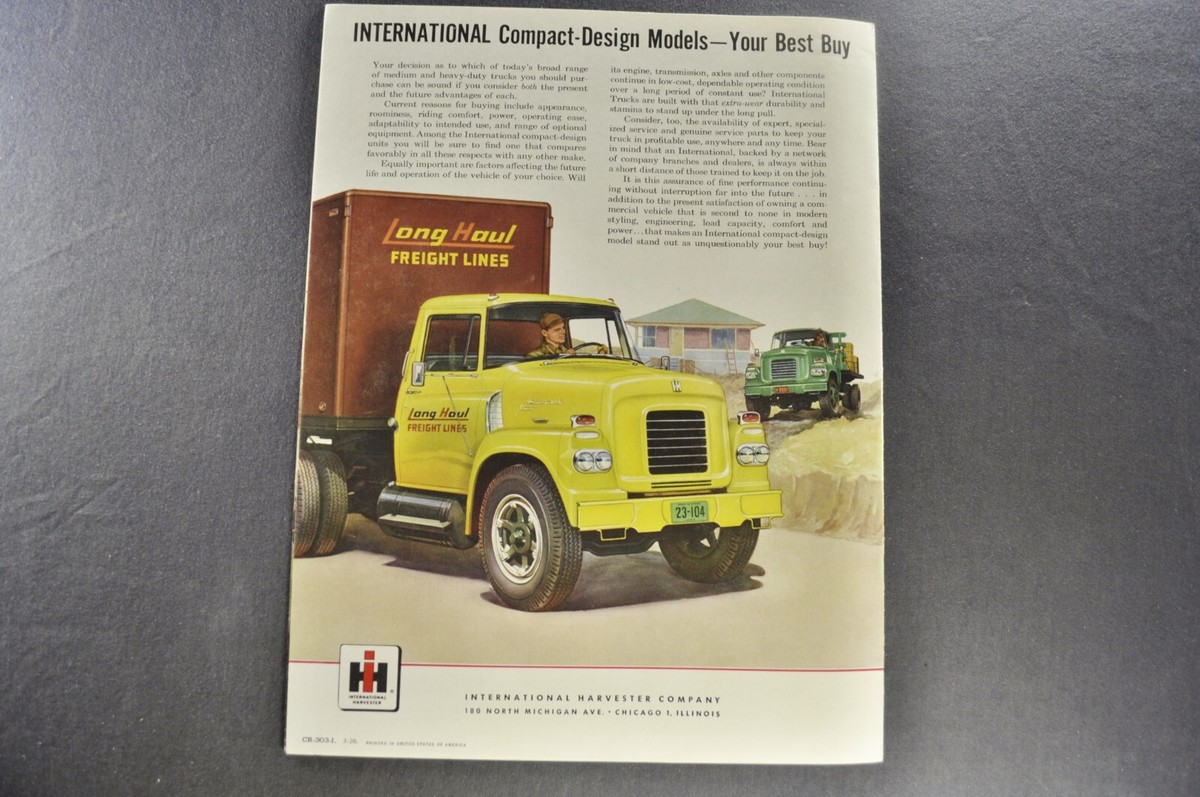 1959 International Truck Brochure BC Tanker Cargo Semi Excellent
