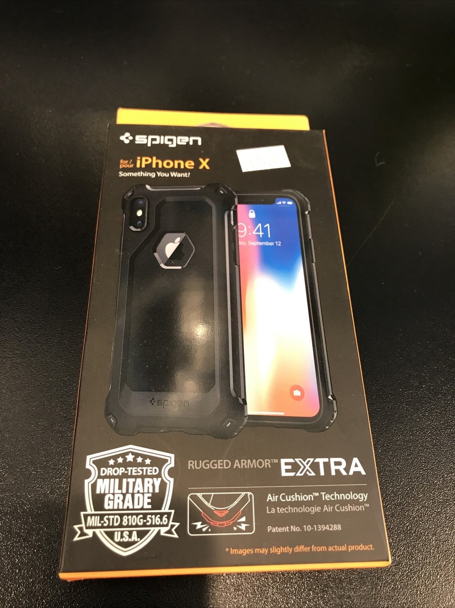 Spigen Rugged Armor Extra Bumper Case for iPhone X Black