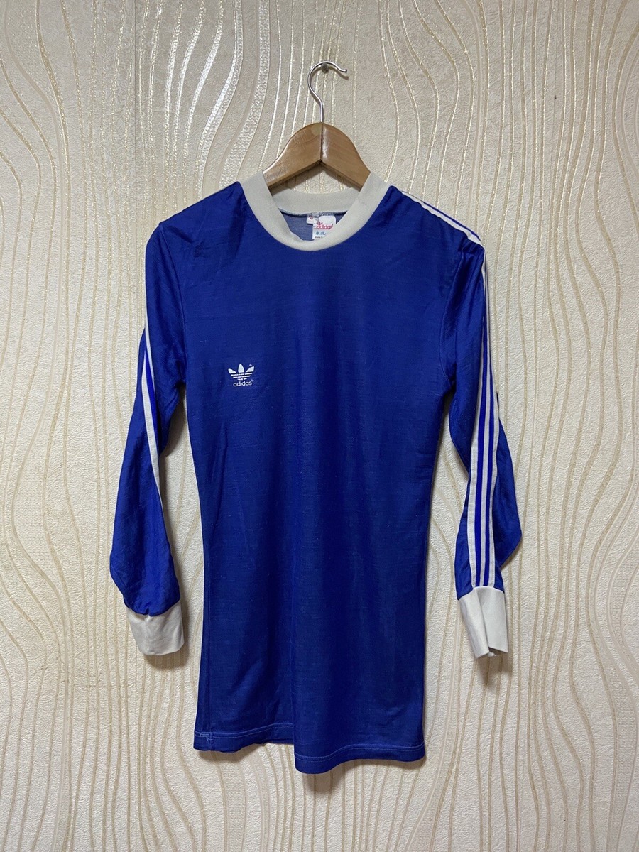 80s ドイツ製 Adidas Soccer Long T Shirt 1980s ADIDAS FOOTBALL SHIRT SOCCER JERSEY LONG SLEEVE sz L