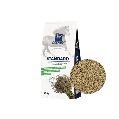 DERBY Pferdefutter Standard Pellets Haferfrei mit Vitamine & Mineralstoffe 25 kg