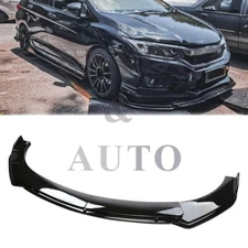 For Honda City 2010-22 Front Bumper Lip Spoiler Lower Splitter Glossy Black