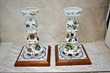 Pair of Nice Older Hand Painted Vases, 11 1/4" ht. (CU99) chalice co