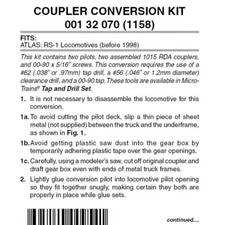Micro Trains N Scale ~ Locomotive Coupler Conversion Kit ~ Atlas RS1 ~ 00132070