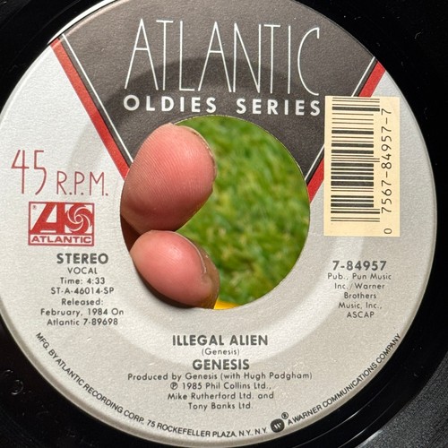 Atlantic Oldies Series Genesis 45 RPM Vinyl Record 7-84957 - Picture 3 of 7