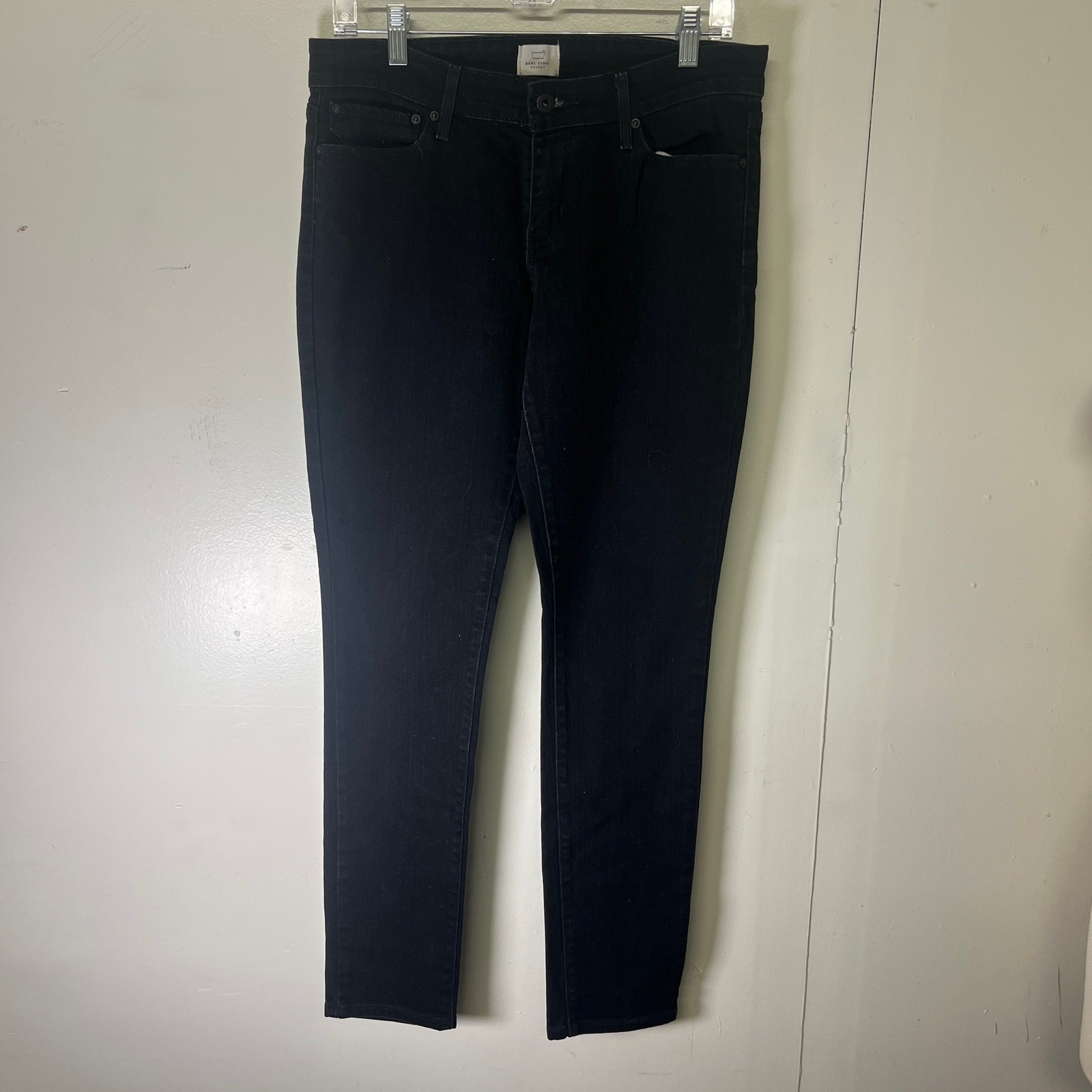 Levi's Jeans Womens 8/29 Black Demi Curve Skinny Denim Casual Stretch Classic