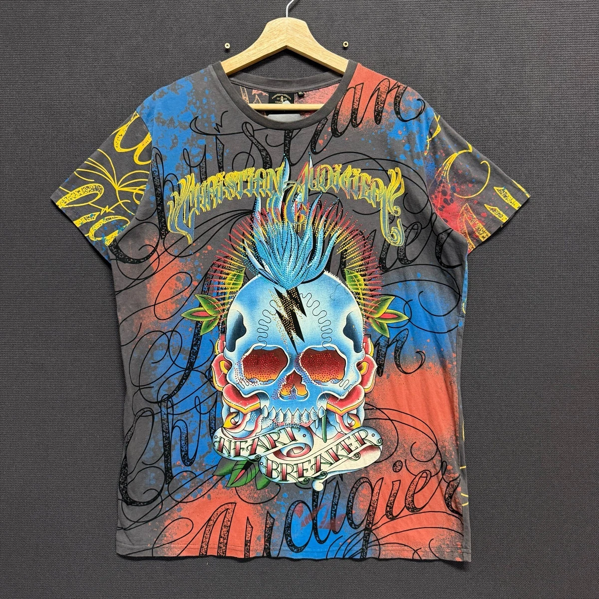 【希少】Christian Audigier T-shirt scull 00s 25+ Christian Audigier Skull T-Shirts for Men for sale | Updated