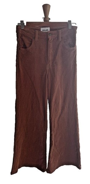Rolla's East Coast Flare High Rise Tan Corduroy Jeans - Stretch - Size 8