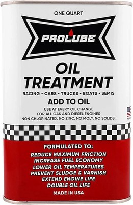 Prolube Engin Oil Treatment 1QT - Engine Oil Additive for Gas & Diesel Engines