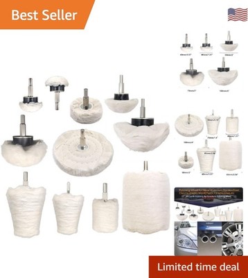 Polishing Wheel Kit   11 Cotton and Ceramic Buffing Tools for Various Materials