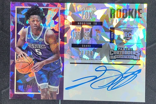 De'Aaron Fox 2017 Panini Contenders De'Aaron Fox #105 Auto