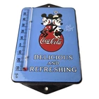 Vintage Coca Cola Sign - Mickey Soda Gas Pump Porcelain Ad Thermometer Sign