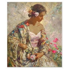 Royo, "Belleza Serena" Limited Edition Serigraph on Clay-Board (29" x 24"), Numb