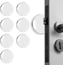 Door Stoppers Wall Protector, 8 PCS Silicone Door Knob Wall Protector with Stron