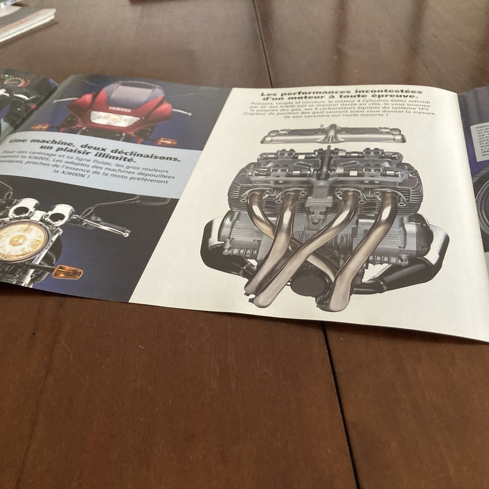 Yamaha XJ600N XJ600S Diversion Moto Prospecto Catálogo Brochure XJ600 600 XJ - Imagen 4 de 4