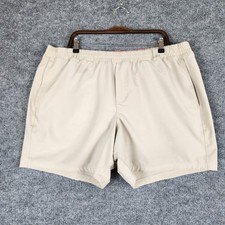 Birdie Bound Shorts Mens 3XL Beige Performance Golf Lined Stretch 6 Inch Inseam