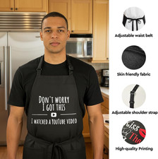 Funny Waterproof Apron Gifts for Men,Dad,Brother,Don't Worry, I Watched a You...