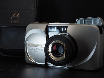 OLYMPUS μ[mju:] ZOOM DELUXE Olympus µ mju stylus Zoom 140 DLX DELUXE Film Camera From JAPAN