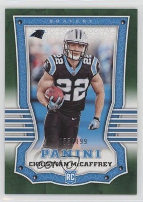 2017 Panini Rookies Bravery 55/199 Christian McCaffrey #111 Rookie RC 0a6