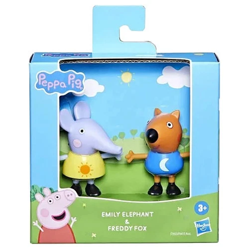 Peppa Pigs Best Friend Emily Elephant & Freddy Fox 2PK Toy Figures Playtime Fun