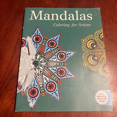 NWT Mandalas Coloring For Artists Paperback Fun Antistress Coloring Book