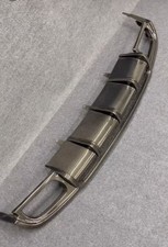 REAL CARBON Rear Bumper Lip Diffuser Spoiler For Audi A6 S-LINE S6 C7 2015-2018