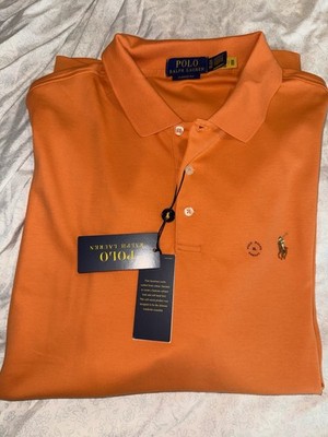 Polo Ralph Lauren Classic Fit Polo Shirt Orange Men's XL Short