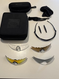 Oakley M Frame Lenses—Fire Iridium Gold Iridium Clear Black Polarized Extras