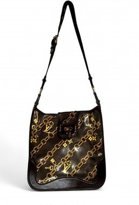 RARE 2006 Spring Authentic LOUIS VUITTON Taupe Monogram Charms Musette Brown Bag