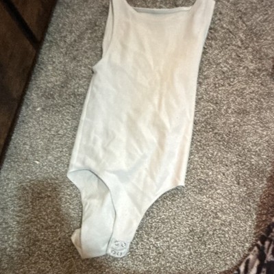 White Bodysuit,  Size Small, Thick Material,very Stretchy Fabric