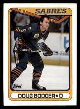 282 Doug Bodger 8 Sabres 1990 Topps Hockey Sports Trading Card 