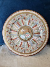 Vintage Kutani Japan Thousand Faces porcelain plate signed 8.5"