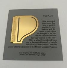 Piano Bookmark Instrument Keyboard Museum Bookmark Made in USA