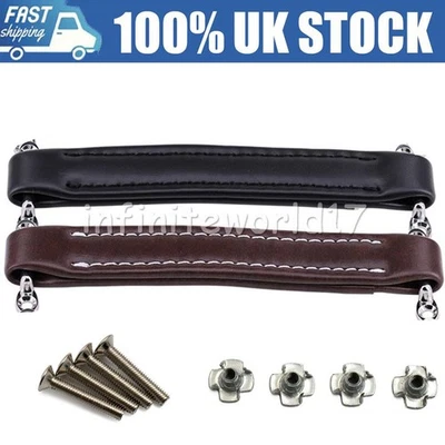 UK Stock Antique Guitar Amplifier Leather Handle Strap + Fittings For Fender Amp
