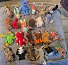 Ty Beanie Babies LOT of 24 in photo ~ Vintage Stuffed Animals w TAGS 1990s Plush