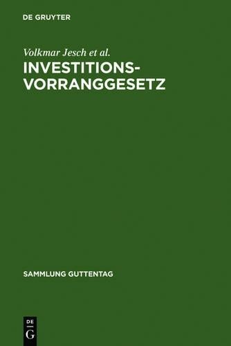 Volkmar Jesch Nikolaus Ley Klaus Racky Ingo Winterste Investitionsvor (Hardback)