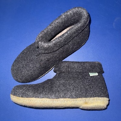Kyrgies Gray Wool Felt Slip-On Slippers Kyrgies Indoor Wool Slides main image 3