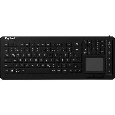 Keysonic KSK-6231 INEL (DE) USB Tastatur Deutsch, QWERTZ Schwarz Silikonmembran,