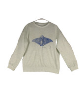 Unbranded Womens Crew Neck Graphic Sweatshirt Long Sleeve Size M Ivory