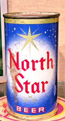 #ad 1959 NORTH STAR FLAT TOP BEER CAN JACOB SCHMIDT BREWING ST PAUL VANITY LID EMPTY $25.00
