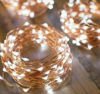 66 FT 200 LED USB Copper String Lights Warm White for Bedroom Wall Ceiling Decor