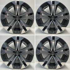 Audi Q8 SQ8 22” S-Line Double Spoke Alloy Wheel Set Diamond Cut Grey Genuine