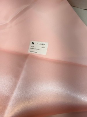 Pink Slipper Satin Fabric 100% Acetate 41  x 45  Shiny Sewing Bridal Craft