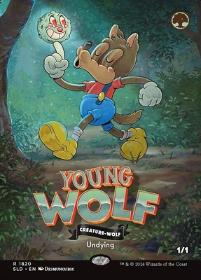 MTG YOUNG WOLF 1820 FOIL EXC - JUNGER WOLF - SLD - MAGIC