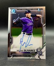 2021 Bowman Chrome #CPA-HO Helcris Olivarez 1st Bowman Auto Autograph Rockies