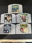 n64 game lot, NBA Showtime, WWF Warzone, Superman 64, RR64,Soccer