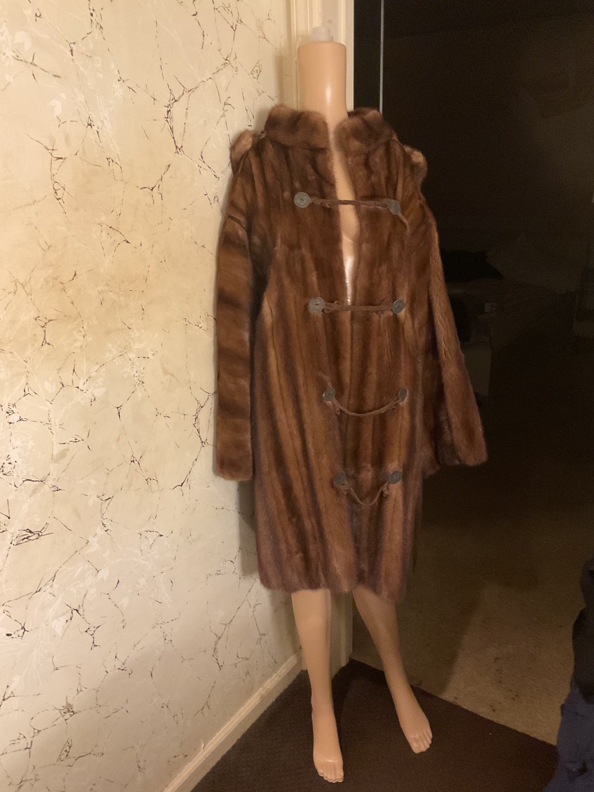 $28,975  Fendi Brown Mink Fur Coat / Jacket with removable fur hood with tag thumbnail 4