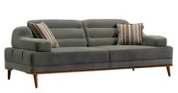 Graues Stoffsofa 3-Sitzer Modern Und Elegant