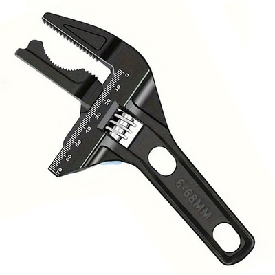 #ad PIPE WRENCH Adjustable Wide Opening Aluminum Bathroom Plumbing Fixture Tool $9.61